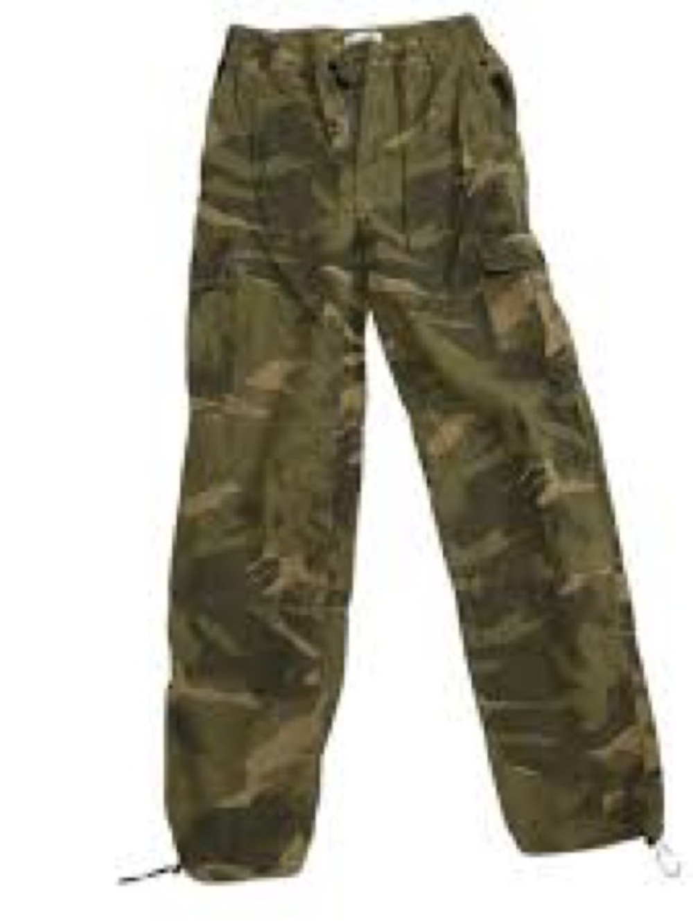 Topshop Olive Camo Straight-Leg Cargo Jeans - Picture 2 of 12